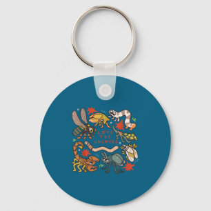 Love the unloved insects worm scorpion quote key ring