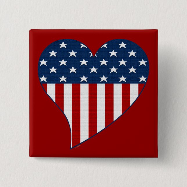 Love the USA 15 Cm Square Badge (Front)