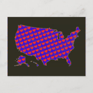 love the USA Postcard