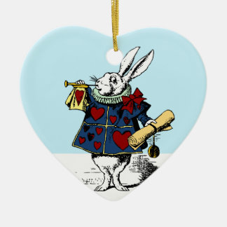 Love the White Rabbit Alice in Wonderland Ceramic Tree Decoration