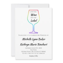 Love the Wine Not the Label rainbow wine glass