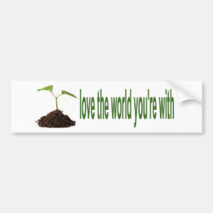 Love The World You're With Bumper Sticker