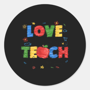 Love Them First Teach Them Second Special Educatio Classic Round Sticker