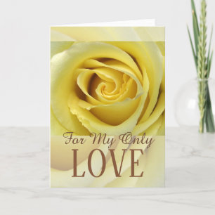 Love Theme with Yellow Rose Petals Up Close Card