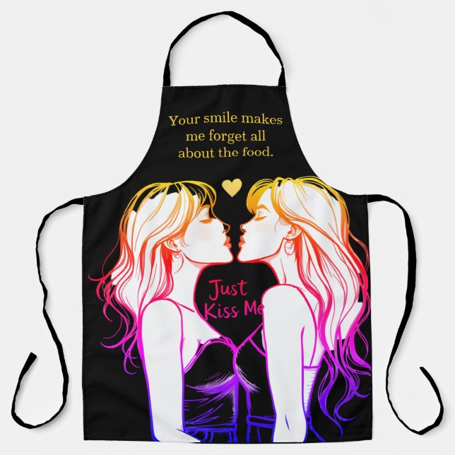 Love-themed BBQ aprons for women (Front)