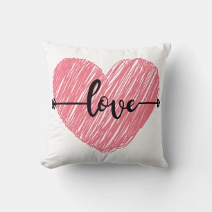 Love-Themed Pillow – Cozy Romantic Home Accent