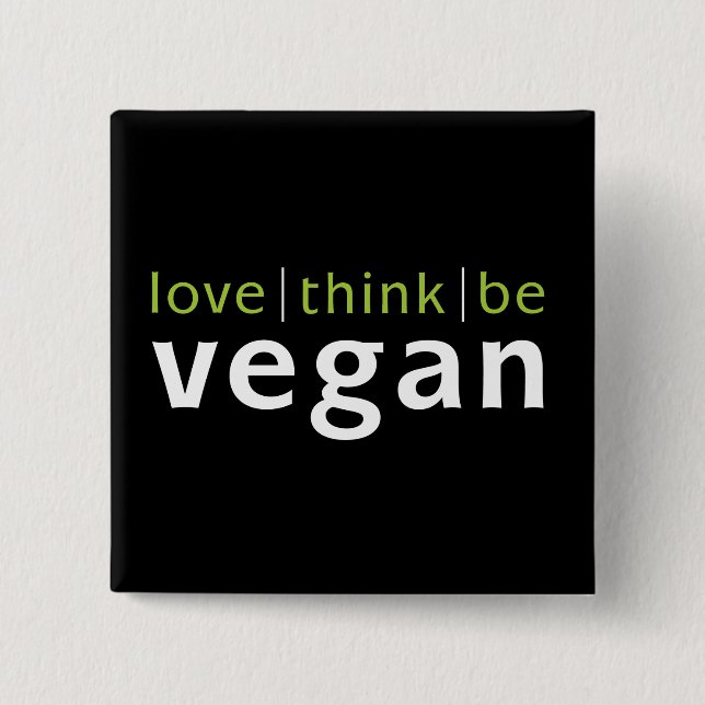 love think be 15 cm square badge (Front)