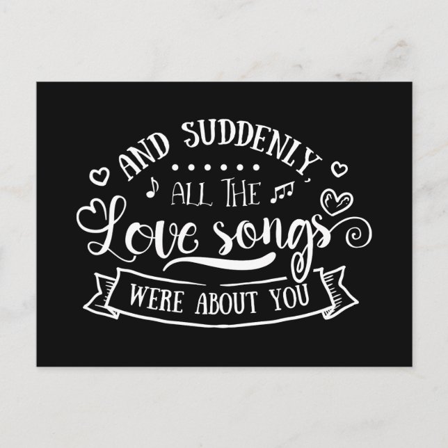 Love, Thinking of You , Miss You, Wedding Postcard (Front)