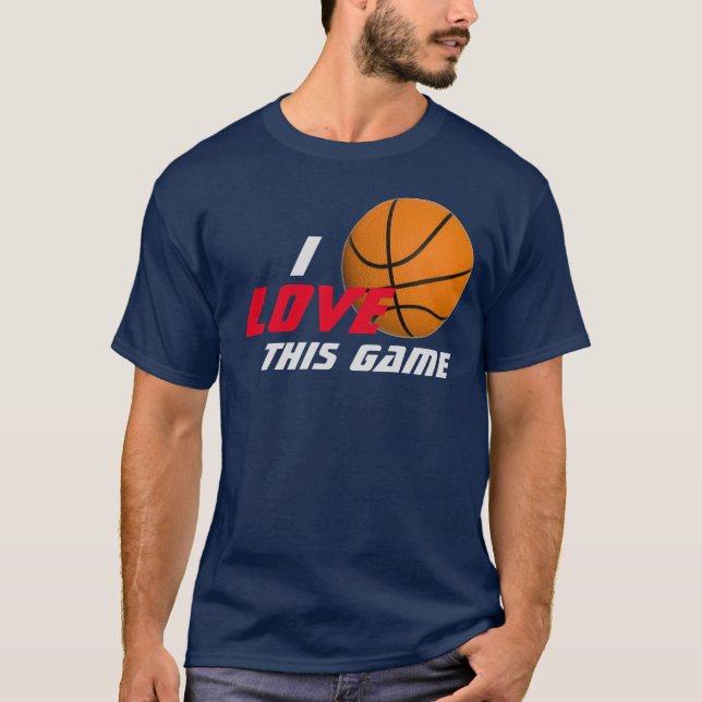Love This Game Basketball Pop Art T-Shirt (Front)