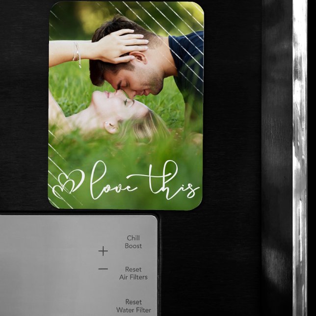 Love This | Modern Urban Casual Script Photo Magnet (Creator Uploaded)