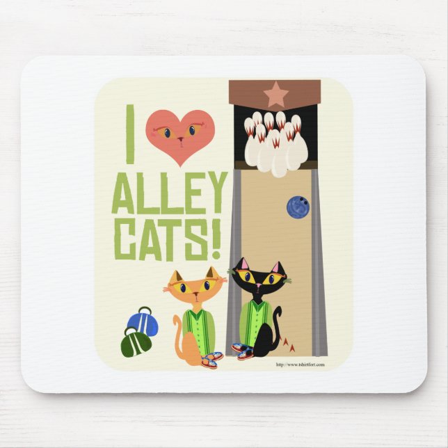 Love Those Alley Cats Mouse Mat (Front)