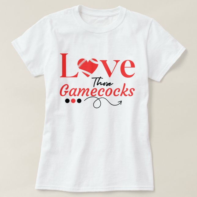 Love those Gamecocks Football Spirit,southern vibe T-Shirt (Design Front)