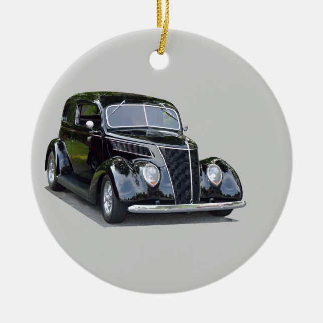 love those old classic cars ceramic tree decoration (Front)