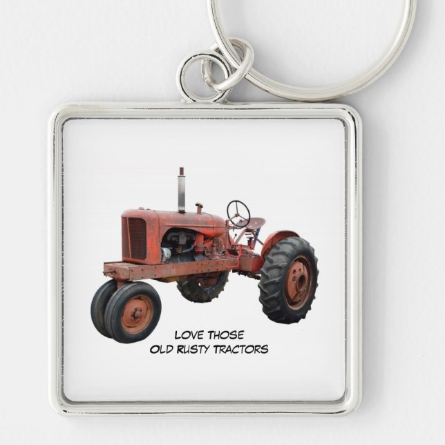 Love Those Old Rusty Tractors Key Ring (Front)