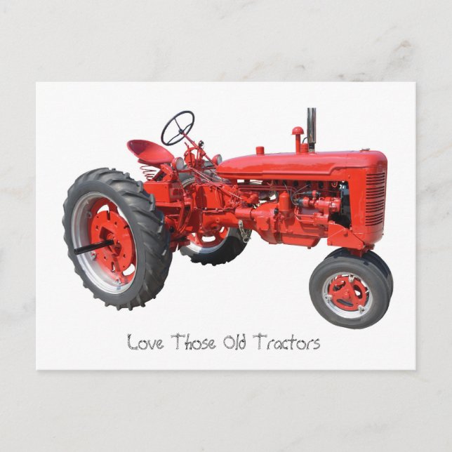 Love Those Old Tractors Postcard (Front)