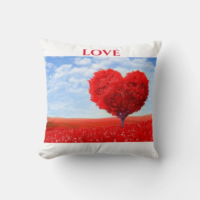 'LOVE' throw pillow. "16 x 16' Cushion (Front)