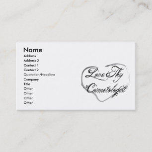 Love Thy Cosmetologist Business Card