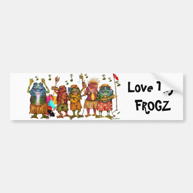 Love Thy Frogz - Bumper Sticker (Front)