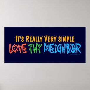 Love Thy Neighbour - Heart, Peace Sign