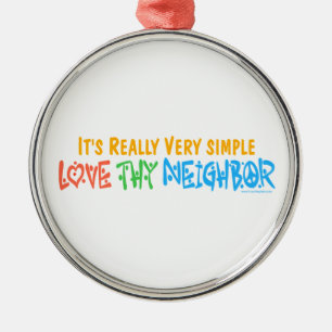 Love Thy Neighbour Metal Tree Decoration