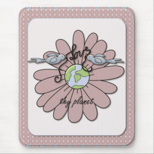 Love Thy Planet Environmental Awareness Mousepad