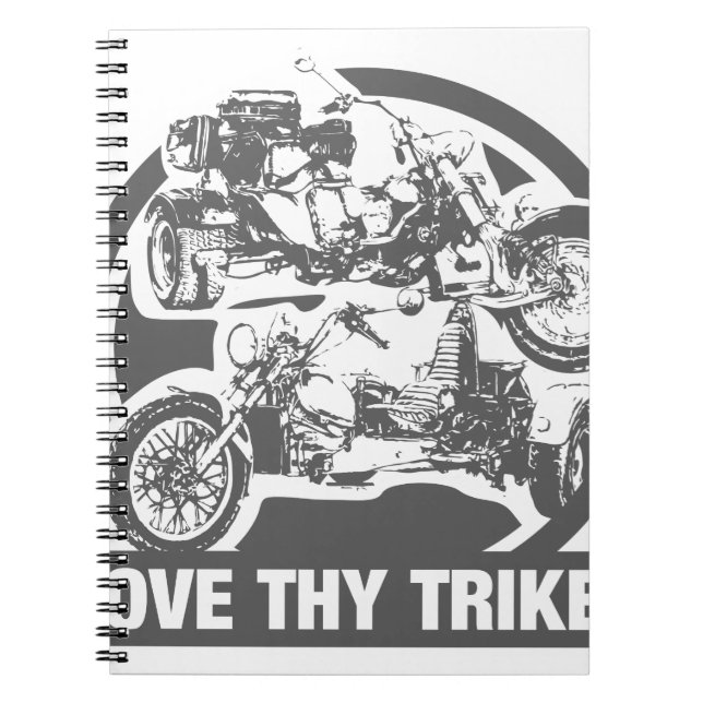 love thy trike - motorcycle notebook (Front)
