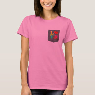 love Tie-dye camouflage fake pocket love 70s shirt