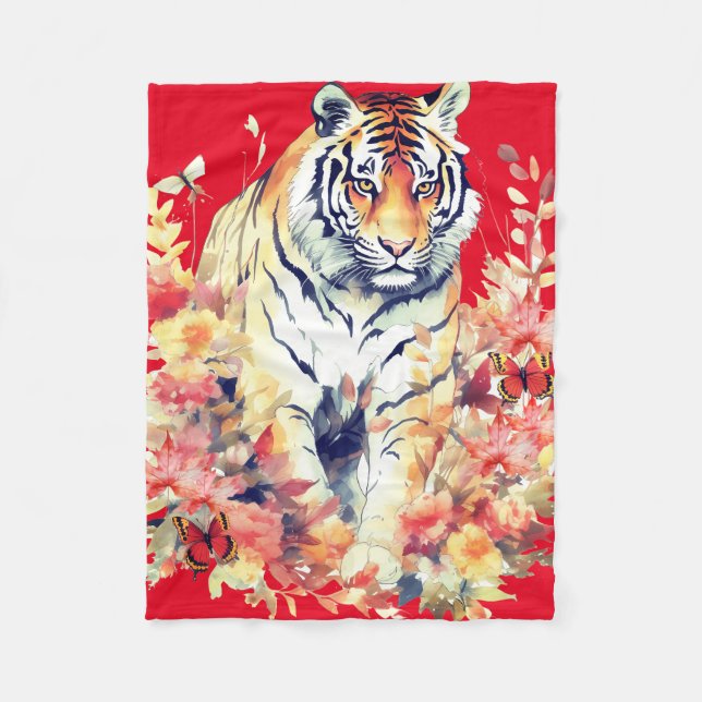 Love Tigers Look no further Fleece Blanket (Front)
