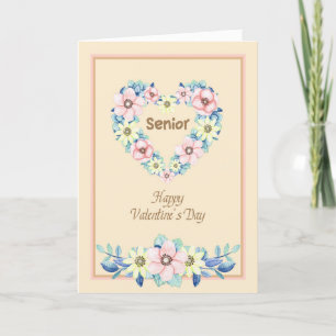 Love to a Senior on Valentine's Day Thank You Card