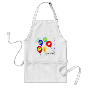 Love to Bake Candy Bits Balloons Apron NAME
