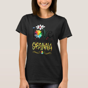 Love To Be Called Granna Butterfly Flower Mothers  T-Shirt