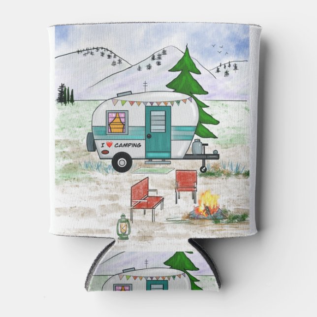 Love to Camp Bottle and Can Cooler (Front)