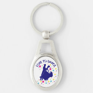 Love to dance key ring