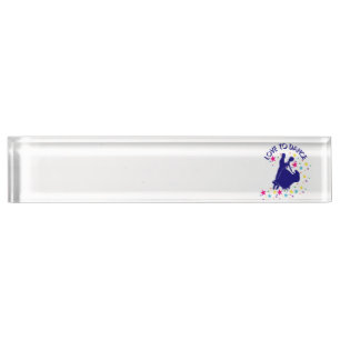 Love to dance nameplate