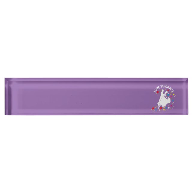 Love to dance nameplate (Front)