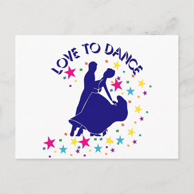 Love to dance postcard (Front)