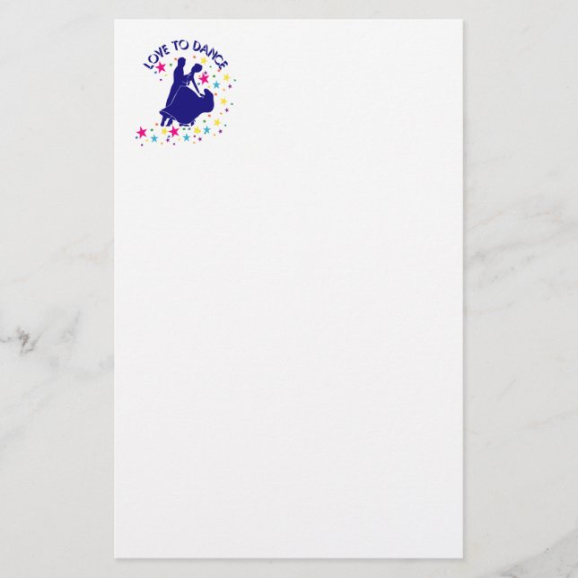 Love to dance stationery (Front)