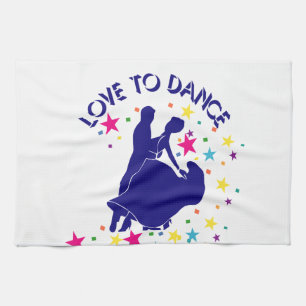 Love to dance tea towel