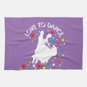 Love to dance tea towel