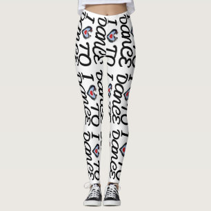 Love To Dance Yoga Gym Exercise Leggings Pants