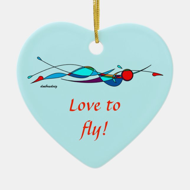 Love to Fly Swimmer Ornament (Front)