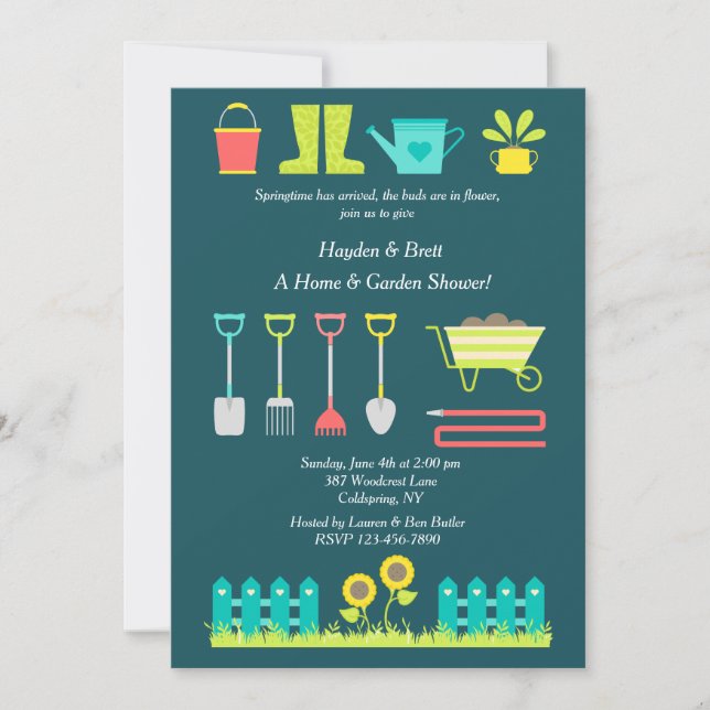 Love To Garden Lawn and Garden Shower Invitation (Front)