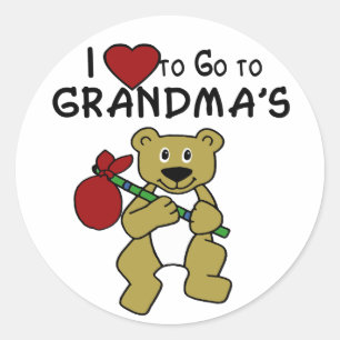Love to Go to Grandma's Classic Round Sticker
