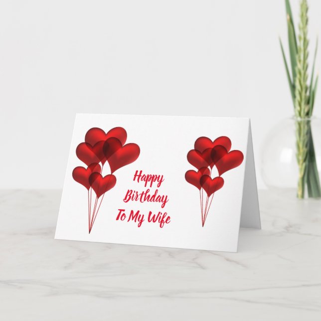 **LOVE TO MY WIFE** ON YOUR BIRTHDAY CARD (Front)