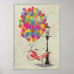 Love to Ride my Bike with Balloons! Poster