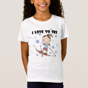 Love to Ski - Girl Tshirts and Gifts