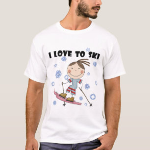Love to Ski - Girl Tshirts and Gifts