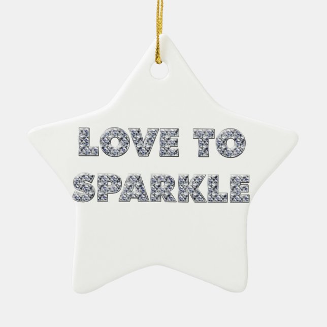 Love To Sparkle Ceramic Tree Decoration (Front)