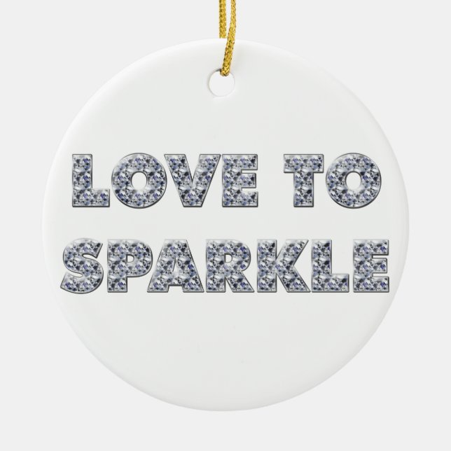 Love To Sparkle Ceramic Tree Decoration (Front)