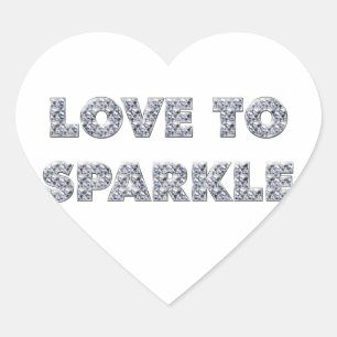 Love To Sparkle Heart Sticker